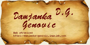 Damjanka Genović vizit kartica